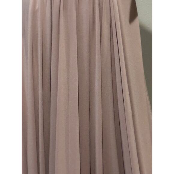 New Lace Chiffon satin A-Line Mocha Formal dress Mother of bride Prom Gala sz M - Picture 5 of 16